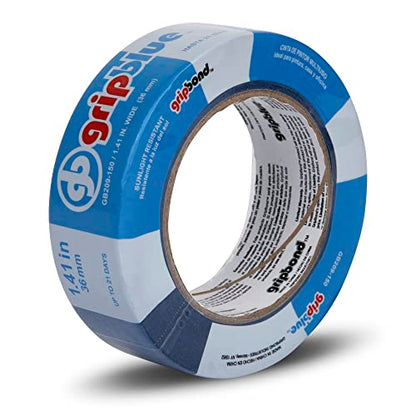 Professional-Grade Blue Painters Tape 1.5 Inch Wide, 1 Roll - size: 1.5 in/1.41 (Single Roll)