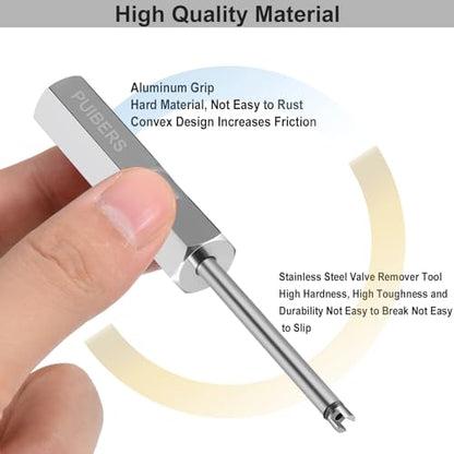Tire Valve Stem Removal Tool Kit 2PCS,Presta Valve Core and Stainless Steel Schrader Stem Removal Tools, Car and Bike Valves Core Stem Puller Repair Kit - size: Schrader+Presta