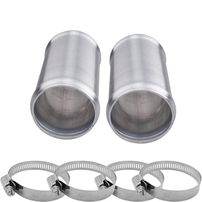 AC PERFORMANCE OD 2" Aluminum Tube Hose Joiner 2PCS with Clamps - size: 2" (51mm) - 2PCS