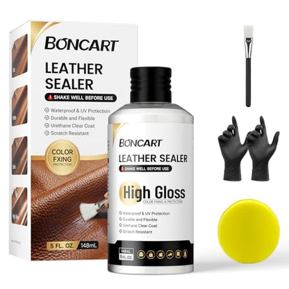 BONCART Leather Sealer Scratch-Resistant Finisher (High Gloss Finish) - color: High Gloss Finish