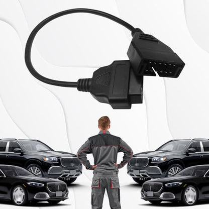 OBD1 Scanner, OBD1 to OBD2 GM Adapter, OBD 1 Scanner Cable Code Reader OBD1 12 Pins to OBD2 OBD II 16 Pins Socket Scan Diagnostic Extension Tool Cable Connector Replacement for GM Popular