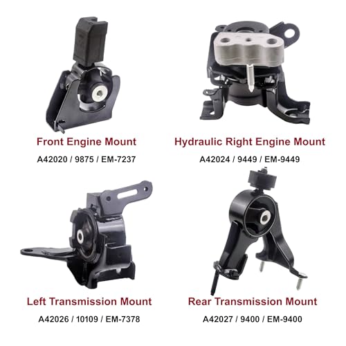4PCS Engine Motor Transmission Mount Set Compatible with Toyota Corolla - size: 2014-2019 Corolla 1.8L L4