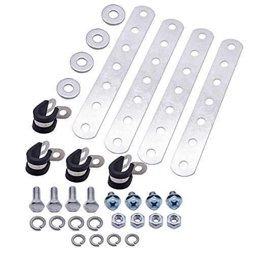 253 Universal Engine Oil Cooler Mounting Bracket Kit, Metal, Silver, Universal Mount