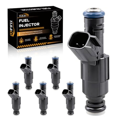 Fuel Injectors 0280155784 Compatible with Jeep Dodge Ram 4.0L 5.2L - size: 0280155784 6P