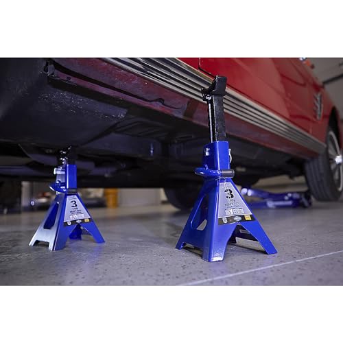 Strongway Double-Locking 3-Ton Jack Stands, 6,000-Lb. Capacity, 1 Pair - style: 3 Ton