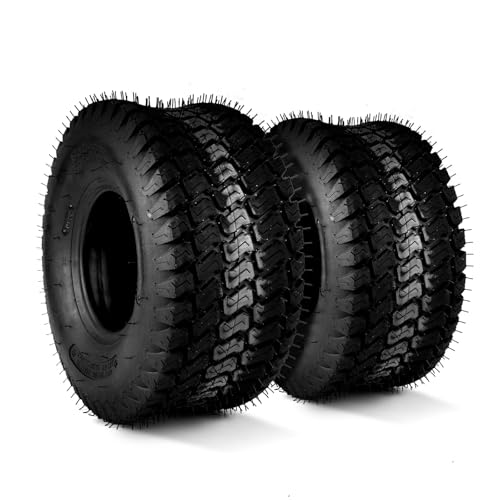 PHILTOP Lawn Mower Golf Cart Turf Tires 15x6-6, ATV UTV Tire, 4PR, Set 2