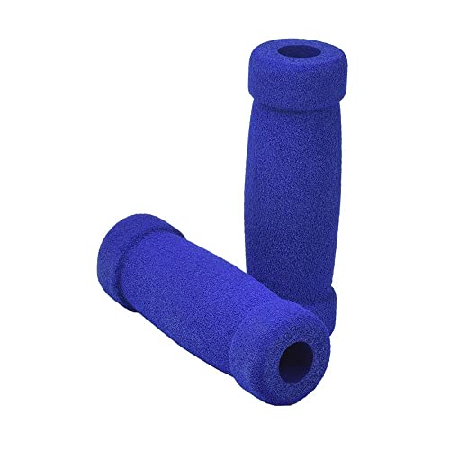 AlveyTech Handlebar Foam Grip Set - Replacement Hand Grips for Razor, Radio Flyer, Kids Kick Scooter, ATV, E-Bicycle, Electric Folding Scooters, Mountain Mini Bike Parts, fits Any 9/16" Bore Handle - color: Blue