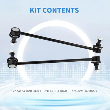 Stabilizer Sway Bar Link Front Compatible with Nissan Altima Maxima Hybrid Murano Rogue Select Pathfinder Infiniti QX60 JX35 Sway Bar End Links, K750094 K750095 - size: K750094 & K750095