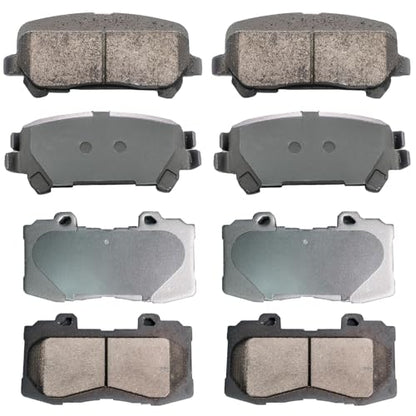 Front and Rear Ceramic Brake Pads Replacement for 15-17 Chevrolet Colorado 15-20 GMC Canyon - style: D1802V+D1806V