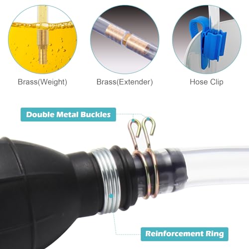 Gas Siphon Hose Pump, Hand Fuel/Water Transfer pump