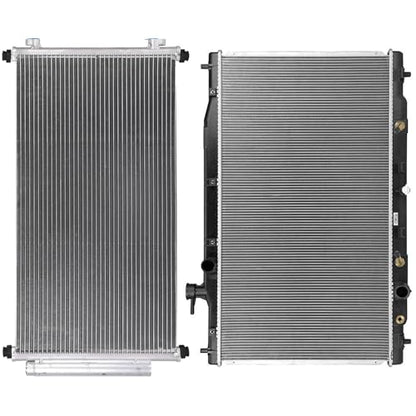 13031 Radiator with 3599 Condenser Fit for Honda CR-V 2.4L 2007-2009 Aluminum Radiator