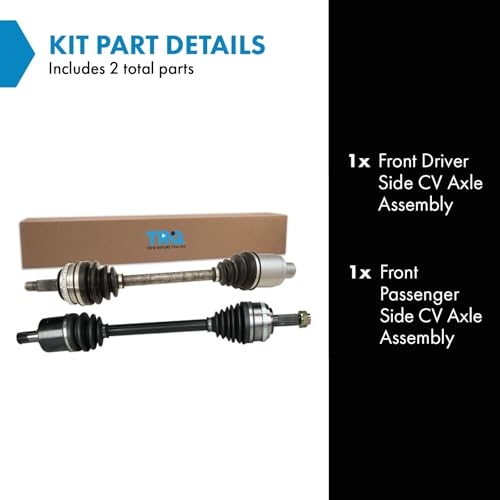 TRQ Front Driver and Passenger Side CV Axle Assembly Set 2 Piece - style: CSA78350