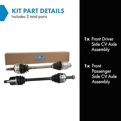 TRQ Front Driver and Passenger Side CV Axle Assembly Set 2 Piece - style: CSA78350