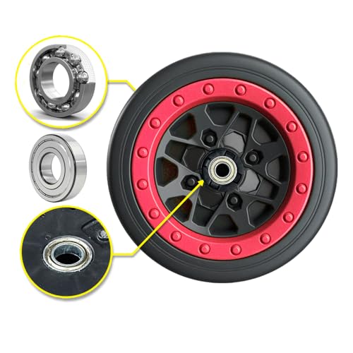 2 Pack 21CM/8.5'' PU Solid EVA Foam Tire for Power Wheels Go Kart Upgrade,1.2CM/0.47in Aperture Front/Rear Wheel for Car/SUV/UTV/ATV/Go Kart Replacement Parts,Free Coupler (8.5in Tires) - size: 8.5in