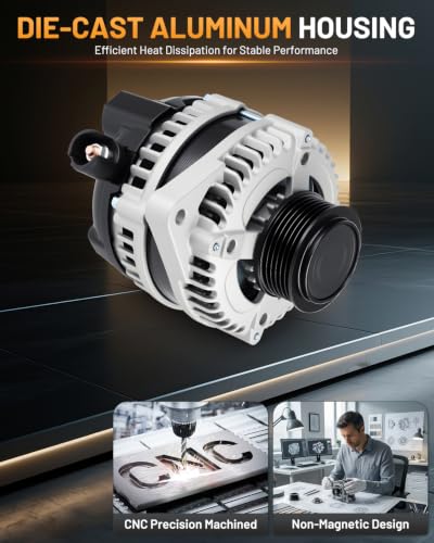 Alternator 11573 130A Fit for Honda Odyssey 2011-2013 3.5L V6 - size: 11573N
