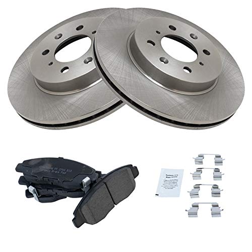 TRQ Front Ceramic Brake Pad and Rotor Set - style: BKA10569