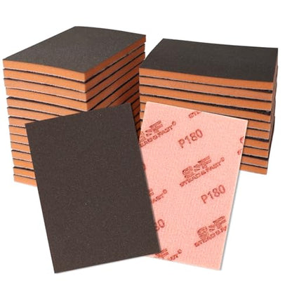 S&F STEAD & FAST Reusable Sanding Sponge Assortment, 24 Pcs, 180-3000 Grit