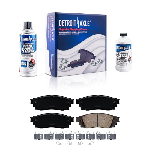 Detroit Axle - Rear Brake Pads for Toyota RAV4 Venza C-HR Corolla Cross - size: 4P42553/Kit