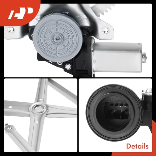 A-Premium Rear Driver Side Power Window Regulator with Motor (6-Pin)