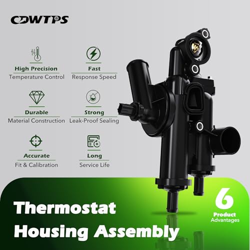 CDWTPS 902319 Engine Coolant Thermostat Housing Assembly fit for DODGE JEEP - size: 902-319