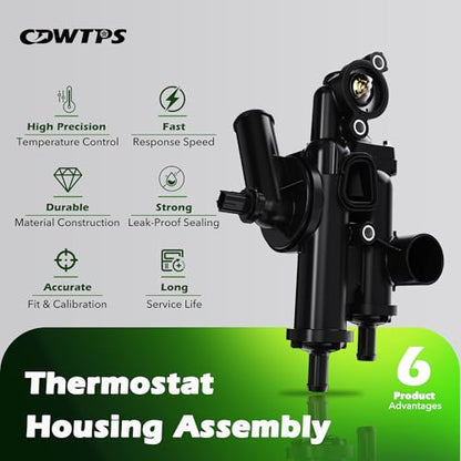 CDWTPS 902319 Engine Coolant Thermostat Housing Assembly fit for DODGE JEEP - size: 902-319