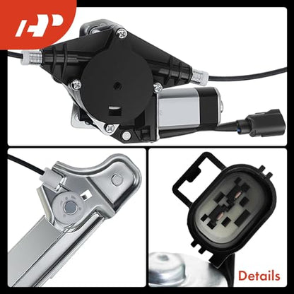 A-Premium Rear Driver Side Power Window Regulator with Motor (2-Pin) - style: Rear Driver Side (LH)