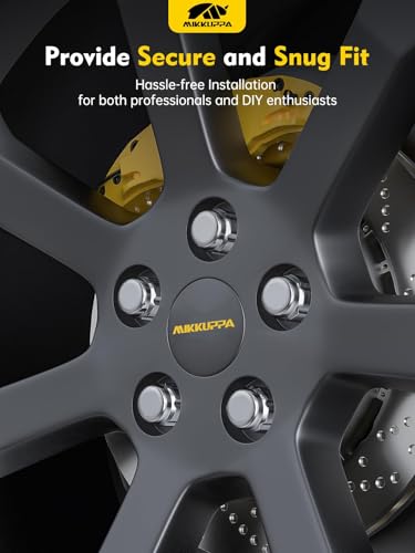 MIKKUPPA 1/2-20 Lug Nuts, Chrome 20PCS Closed End Spline Lug Nuts - color: Chrome, size: 1/2"-20, style: 20 PCS