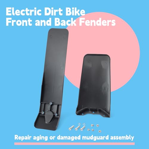 Dirt Bike Front and Back Fenders Compatible with Tuttio Soleil 01 Electric Bike Fender Kit Black E-Bike Mudguard Replacement Parts