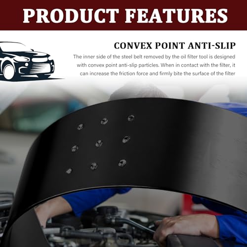 Adjustable Oil Filter Wrench,180° Swivel Small Oil Filter Wrench with Non-Slip Handles,Portable Oils Filters Removal Tool as Car Repair Tools for Filters 2-3/8" to 2-61/64"