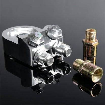 G-PLUS 19 Row AN10-10AN Aluminum Engine Transmisson Oil Cooler Kit - color: Silver-Elevation Style, size: 19 ROW