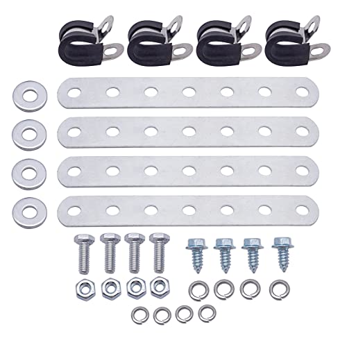253 Universal Engine Oil Cooler Mounting Bracket Kit, Metal, Silver, Universal Mount