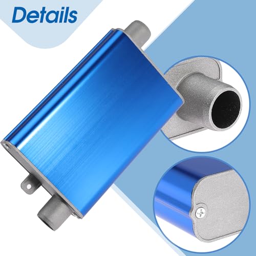 24mm Exhaust Muffler Pipe Upgraded for Chinese for Eberspacher Diesel Heaters Air Compressor with 2 clamps and screws, Blue - color: Blue