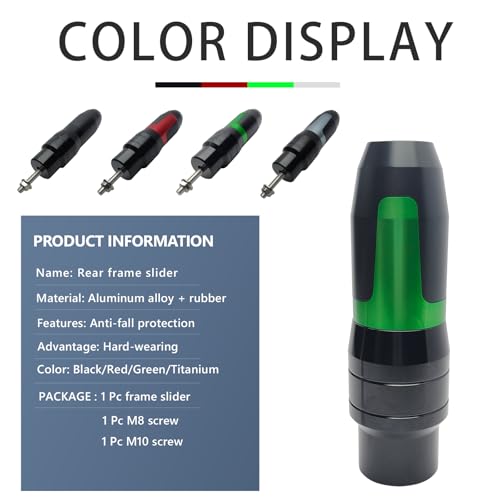 Motorcycle Frame Sliders Rear Crash Bar Falling Protector Green - color: Green