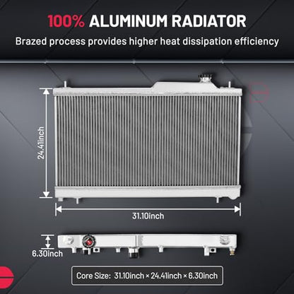 BDFHYK 2-Row AA5052 Aluminum Radiator for Subaru Impreza 2008-2014