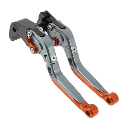 Brake Clutch Levers for Yamaha YZF-R7 2021-2025 Titanium Orange - color: Titanium Handle Orange End