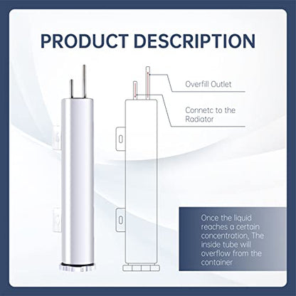 2‘’ x 13‘’ Inch Universal Radiator Coolant Overflow Puke Tank - size: 2" x 13"