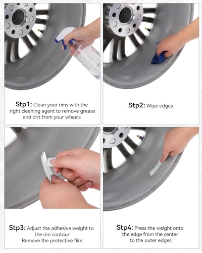 1/4 oz Stick On Wheel Weights 240pcs Easy Peel Grey - color: Gray, size: 0.25oz-240PCS