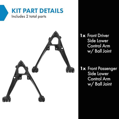TRQ Front Lower Control Arm with Ball Joint Set 2 Piece - style: PSA62570