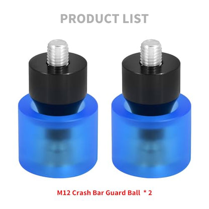 Crash Bar Slider Ends Frame Sliders Fit for Harley M12 Screw - color: #1 Blue