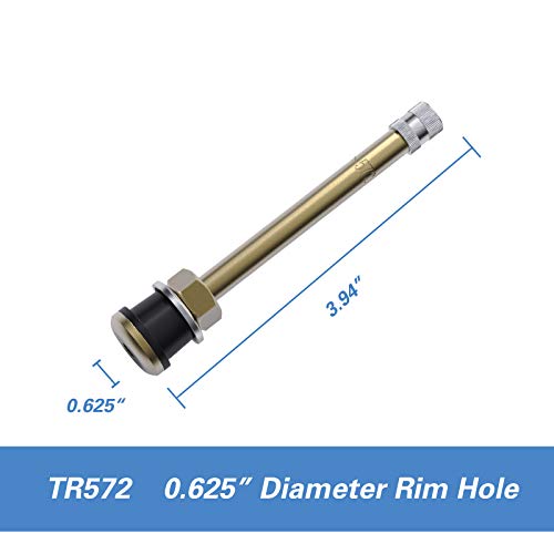 CKAuto TR572 Brass Commercial Truck Valve Stems 3 3/4" Eff. Length, 10 pcs - color: Copper