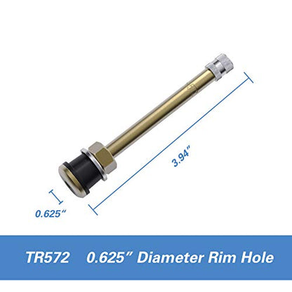 CKAuto TR572 Brass Commercial Truck Valve Stems 3 3/4" Eff. Length, 10 pcs - color: Copper