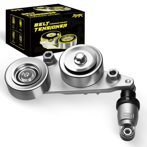Oktiger Belt Tensioner Assembly with Pulley for Honda Accord 2008-2010, Odyssey 2006-2010, Pilot 2006-2011, Accord Crosstour 2010 3.5L V6, Tensioner Pulley OE # 39092, 31170R70A01, 31170RKB005 - size: 39092