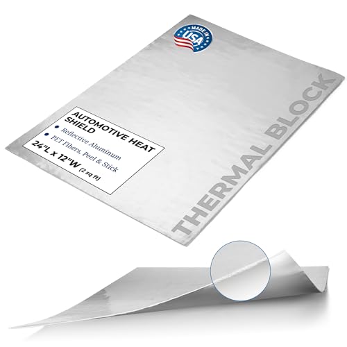 Thermal Block Automotive Heat Shield - 1 Sheet 12” x 24” - style: 2 Sq Ft, 1 Sheet, Flat Foil