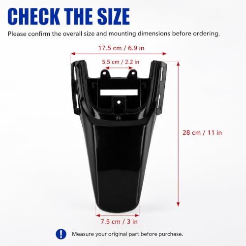 PSLER Motorcycle Rear Mudguard Fit for CRF50 XR50 110 125CC Dirt Pit Bikes