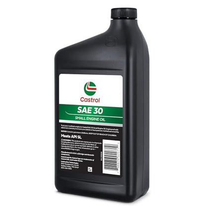 Castrol SAE 30 Small Engine Oil For 4-Cycle Engines – Protects Against Rust & Corrosion – Formulated For Air-Cooled Engines (1 Quart) - size: 1 Quart
