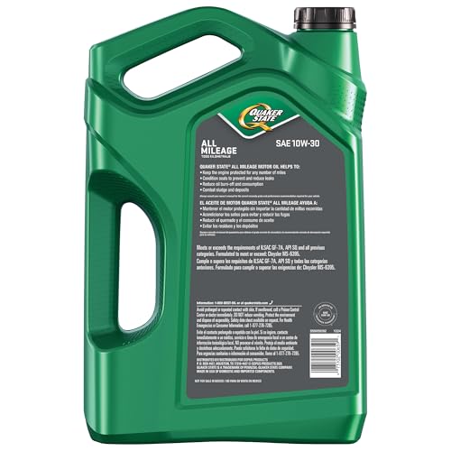 Quaker State All Mileage 10W-30 Motor Oil, 5 Quart