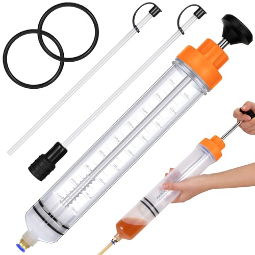 Gisafai 500cc Fluid Extractor Automotive Manual Oil Pump, Orange - color: Orange, size: 500cc