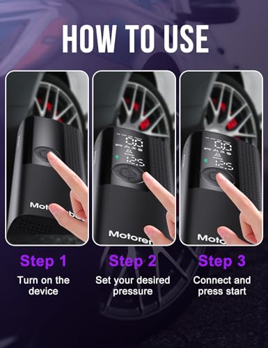Tire Inflator Portable Air Compressor, 3X Faster Inflation