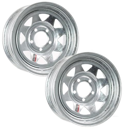 eCustomrim 2-Pack Galvanized Trailer Wheel 13X4.5 13 Inch 5 Lug Rim