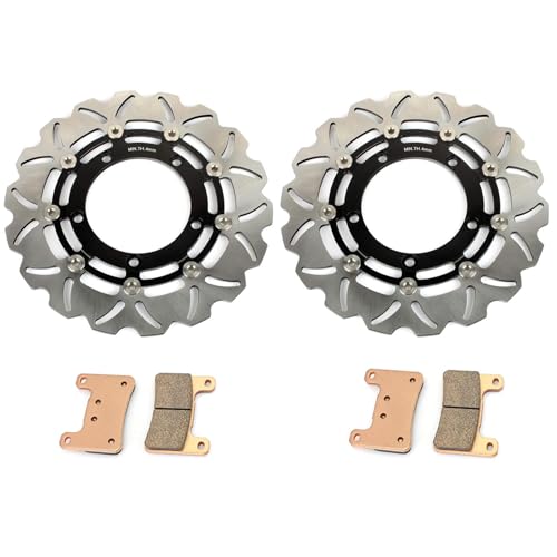 for Suzuki Hayabusa GSX1300R 2008-2012 Front Brake Disc Rotors Pads - color: Black, size: Hayabusa GSX1300R 2008-2012